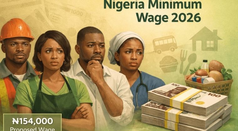 Nigeria minimum wage 2026 ₦154,000 proposal and economic hardship